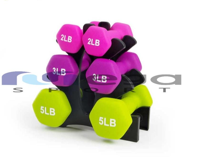 حامل دامبلز بلاستيك 6 قطع